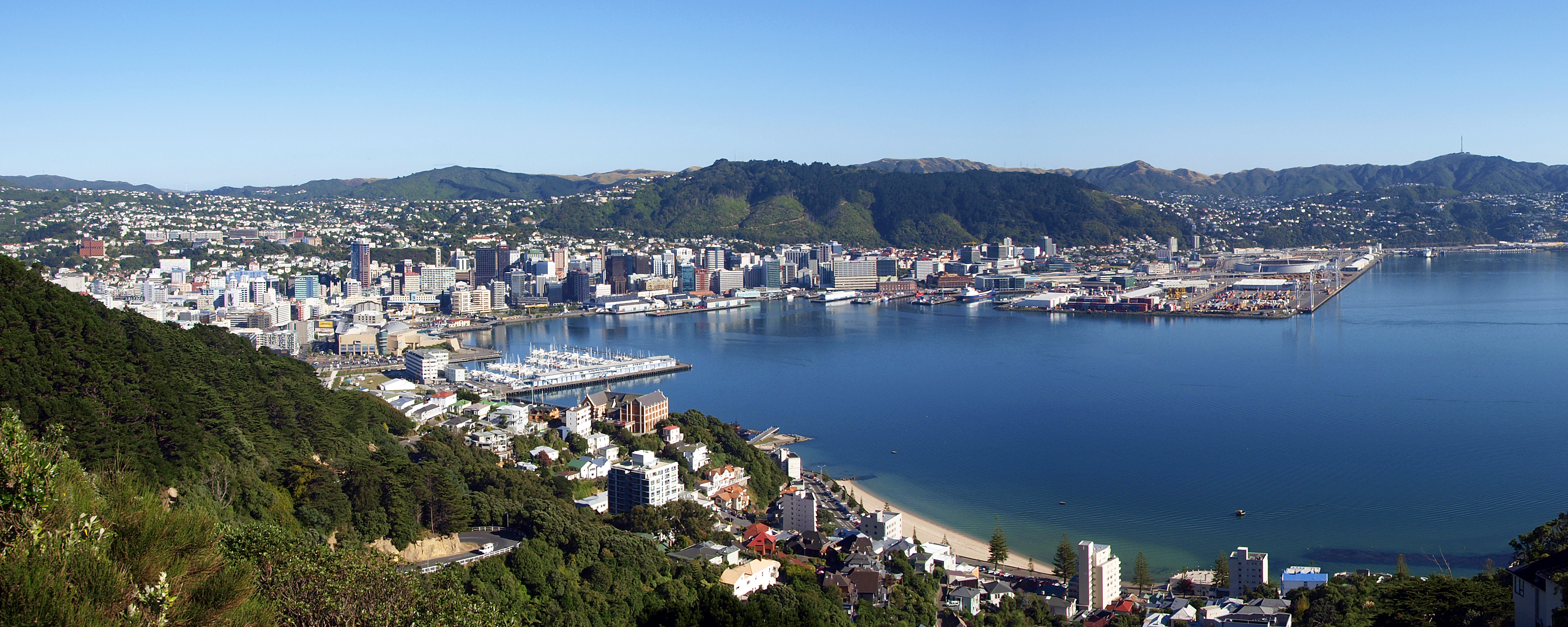 Wellington harbour and the city’s waterfront